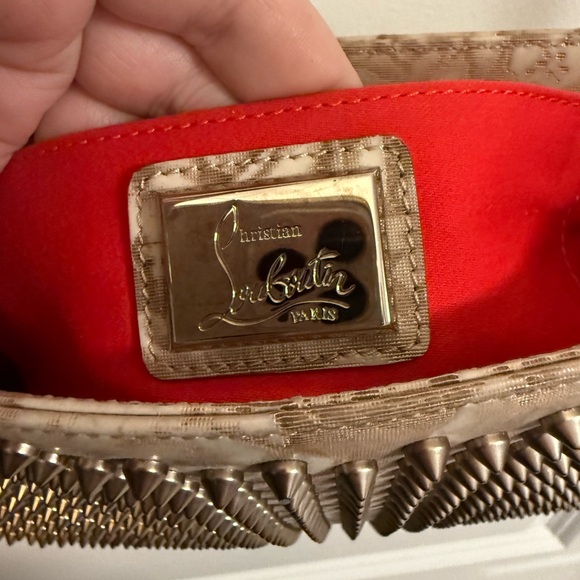 Christian Louboutin Studded Beige Crossbody or Shoulder Bag - Picture 3 of 3